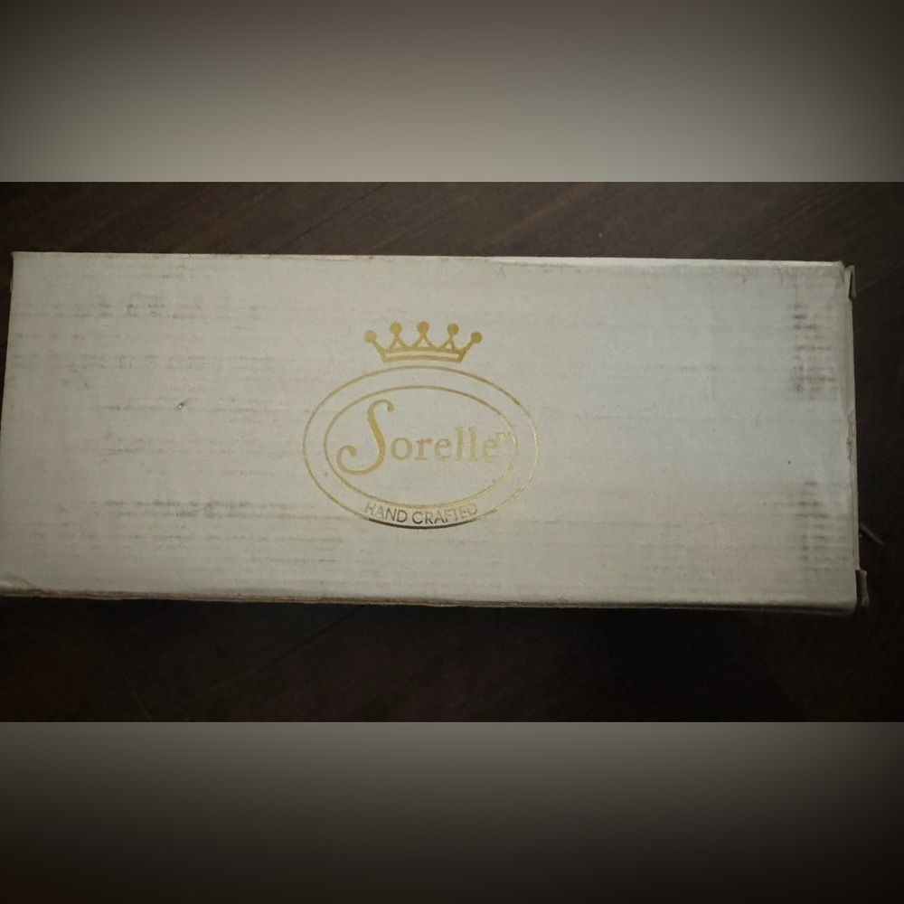 Set Of 3 Sorelle Crystal Candle Holders For 1.5” Wide Candle New Open Box